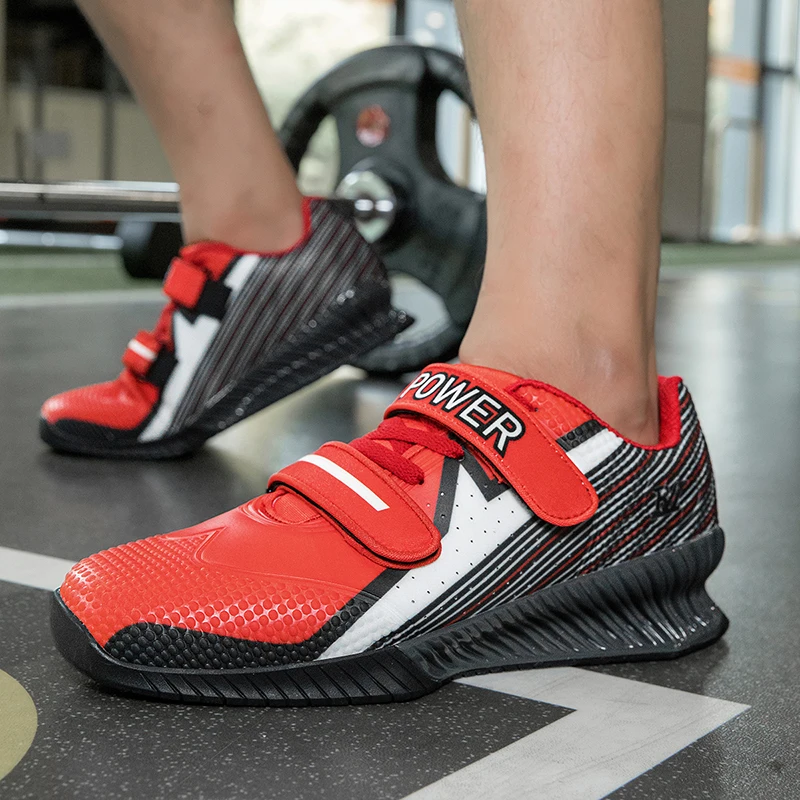 New Men's Weightlifting Training Shoes Indoor Large Size 46 High Quality Squat Hard Pull Shoes Men's Weightlifting Shoes