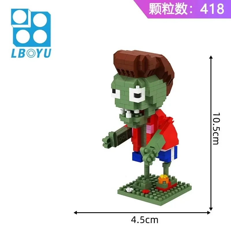 Pflanzen VS Zombies Blöcke Kleine Cartoon Mini Baustein Peashooter Sonnenblume Chomper Montieren Action Modell Puppe Spielzeug für Kinder