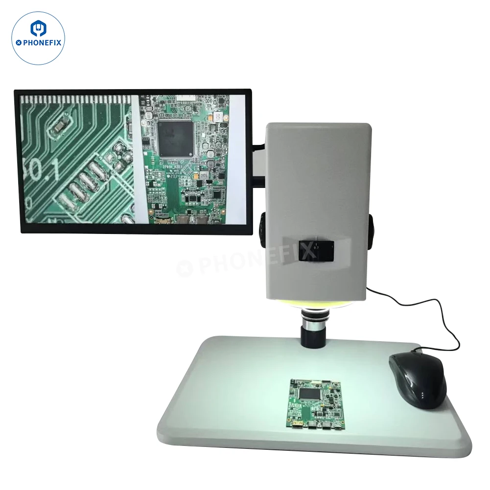 Dual 4K Panoramic Microscope Partial Full-view Image Synchronous Display For Mobile Phone Motherboard BGA IC Soldering Repair