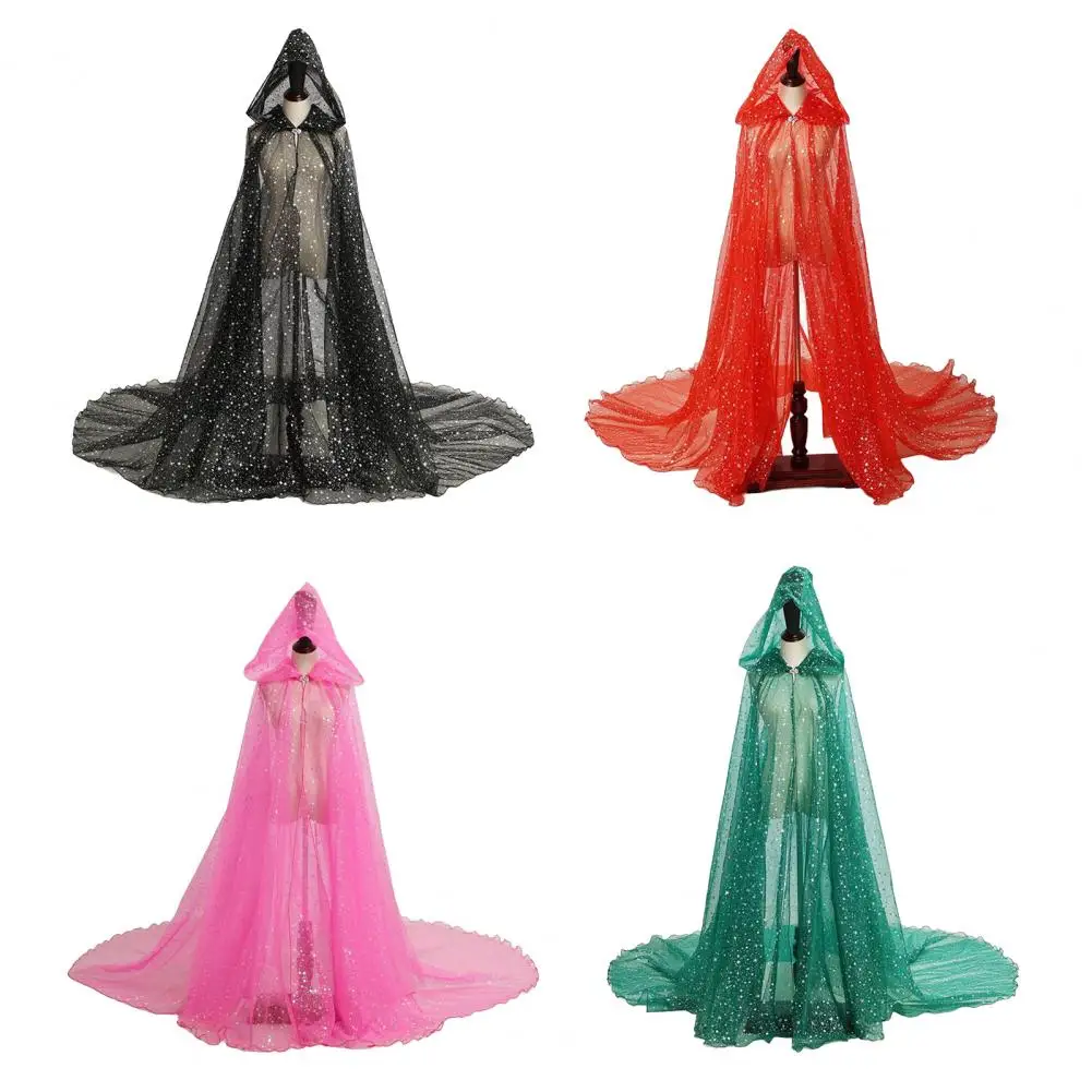 

Women Medieval Shawl Cape Chiffon Gothic Wicca Robe Cosplay Dress Cloak Halloween Costume Thin Shawl Cape Stage Costume