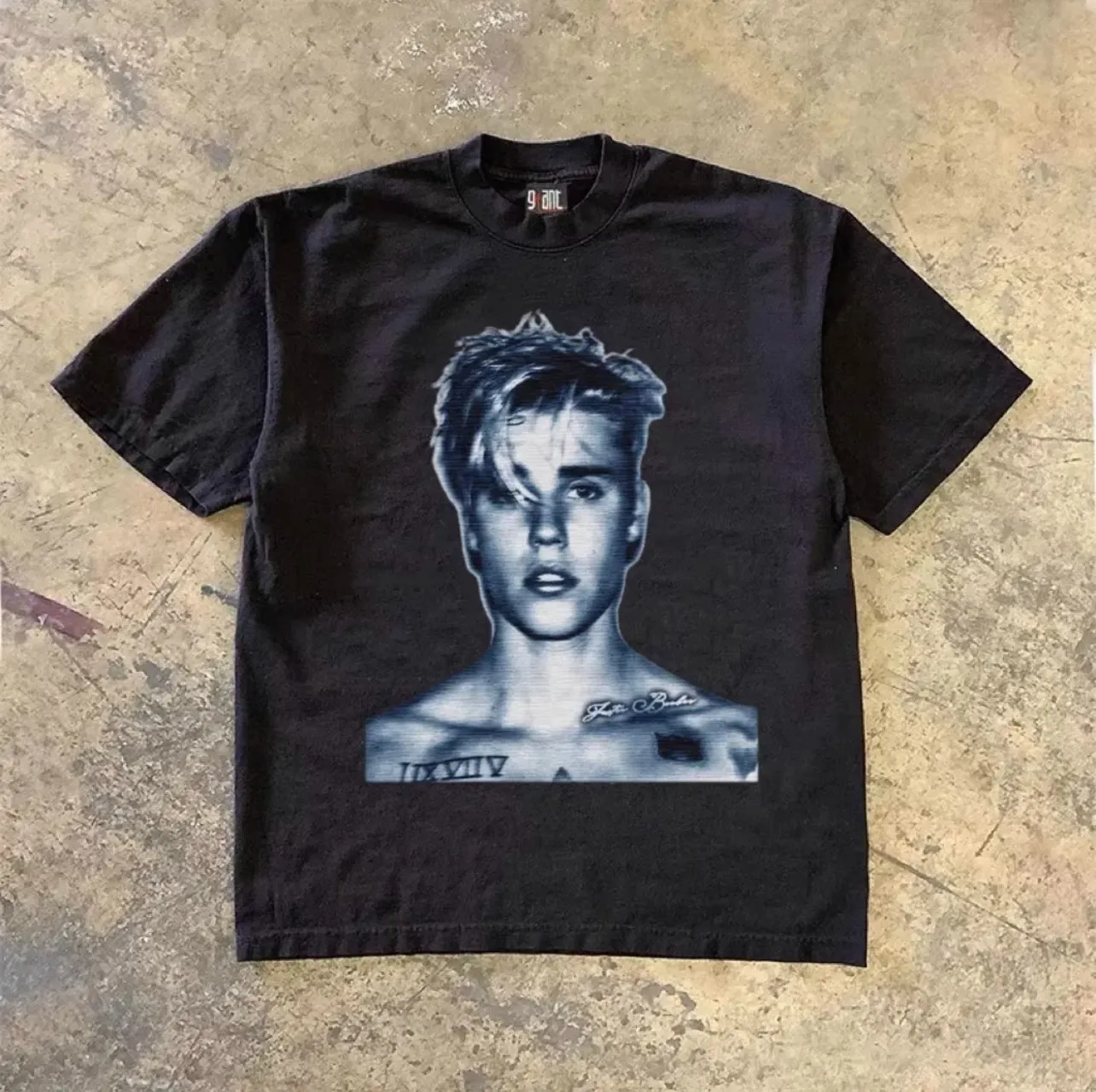 Pure Cotton 260g Heavyweight Short Sleeve T-Shirt American Portrait Unisex Couple Style Small Chen Story Multi Brand T-Shirt