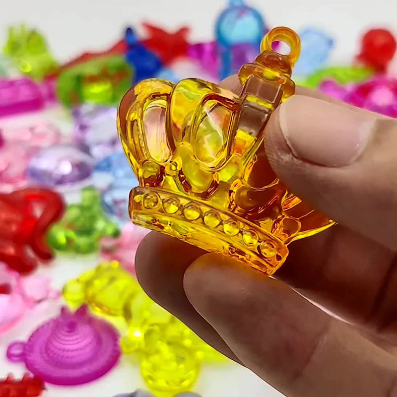 Caja de confeti para fiesta, juguete de plástico para niños, gemas de cristal, joyas de diamantes, Cofre del Tesoro, accesorios de relleno de
