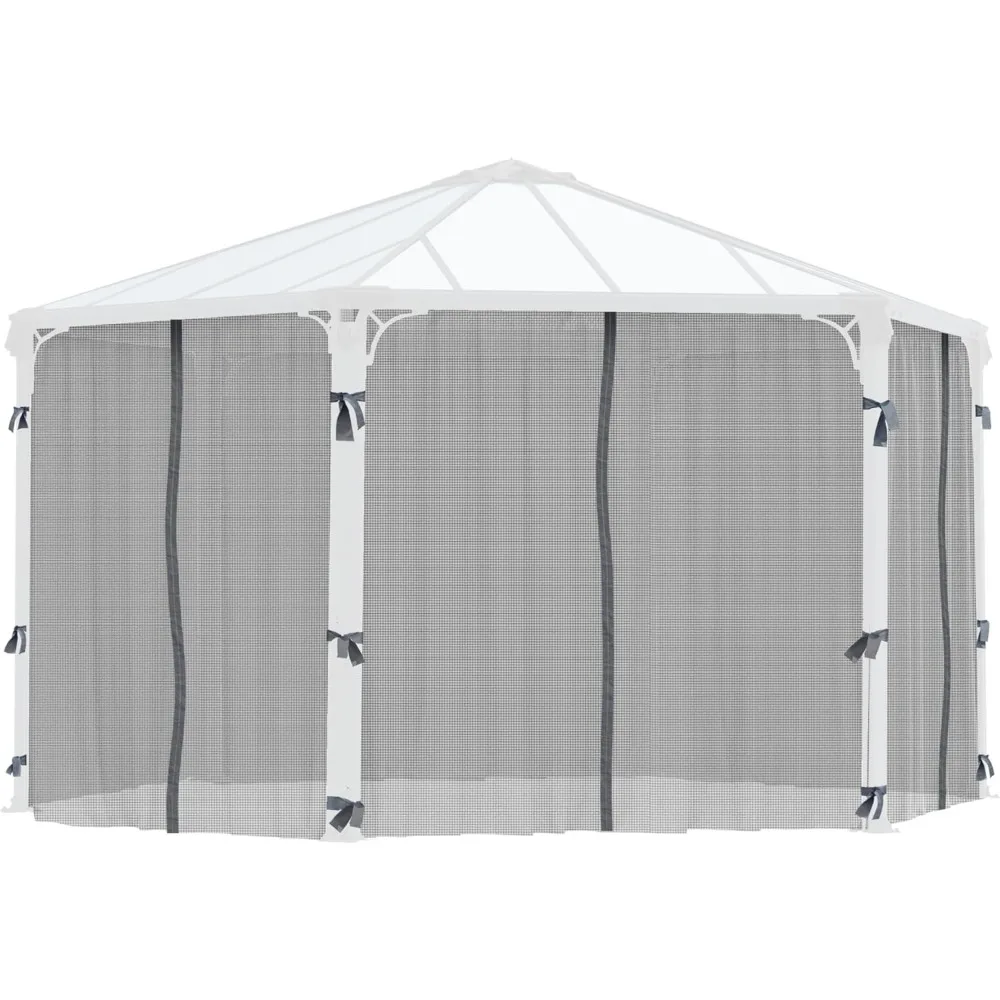 - Canopia Roma/Monaco Garden Gazebo Netting Set Gray - 6 Pieces  pergolas para jardin