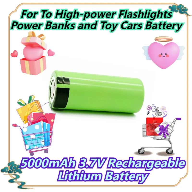 

5000mAh 3.7V Rechargeable Lithium Battery For To High-power Flashlights Power Banks and Toy Cars Battery