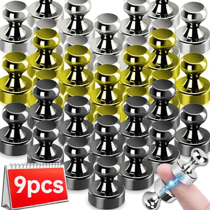 Super Strong Neodymium Magnetic Pushpins Sucker Thumbtack Magnet Push Pins Whiteboard Fridge Magnets for Office School Wholesale