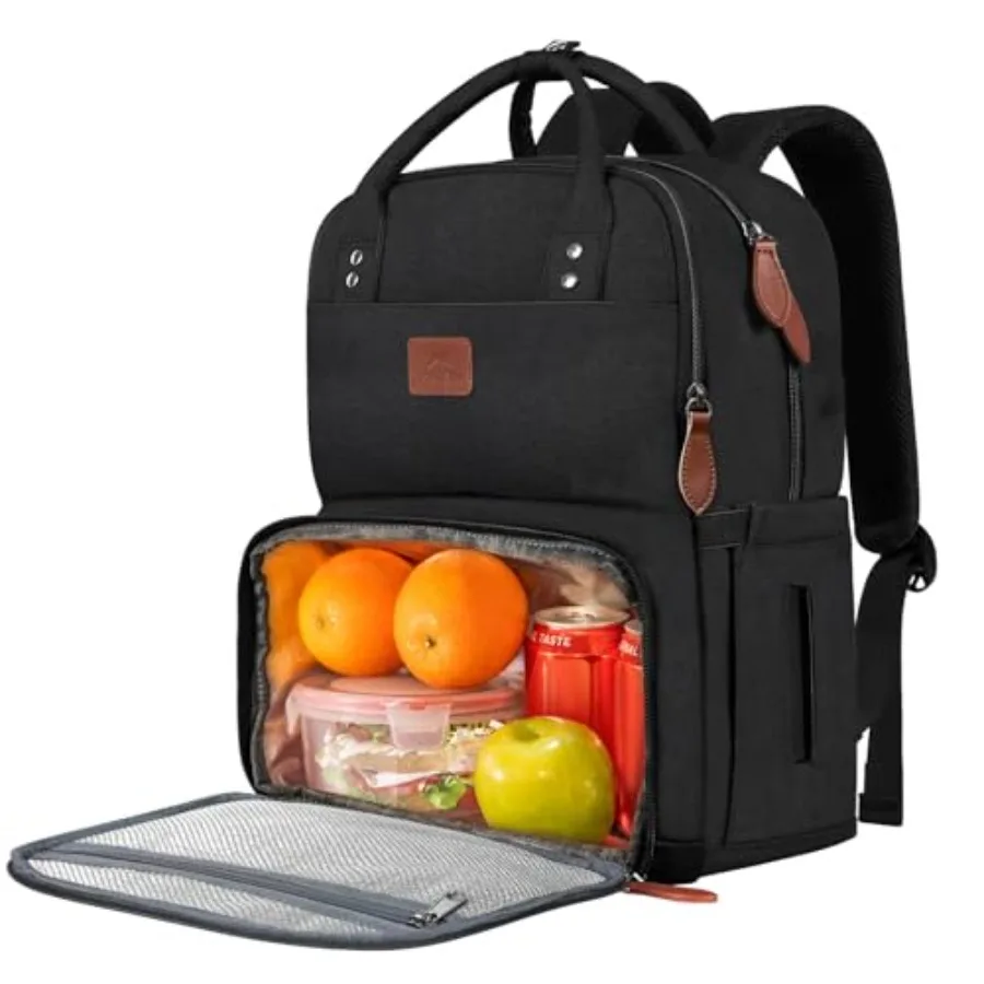 

Lunch Backpack Extra Large Lunch Box with Insulated Cooler Compartment Water Resistant Laptop Backpack for College Work Picnic