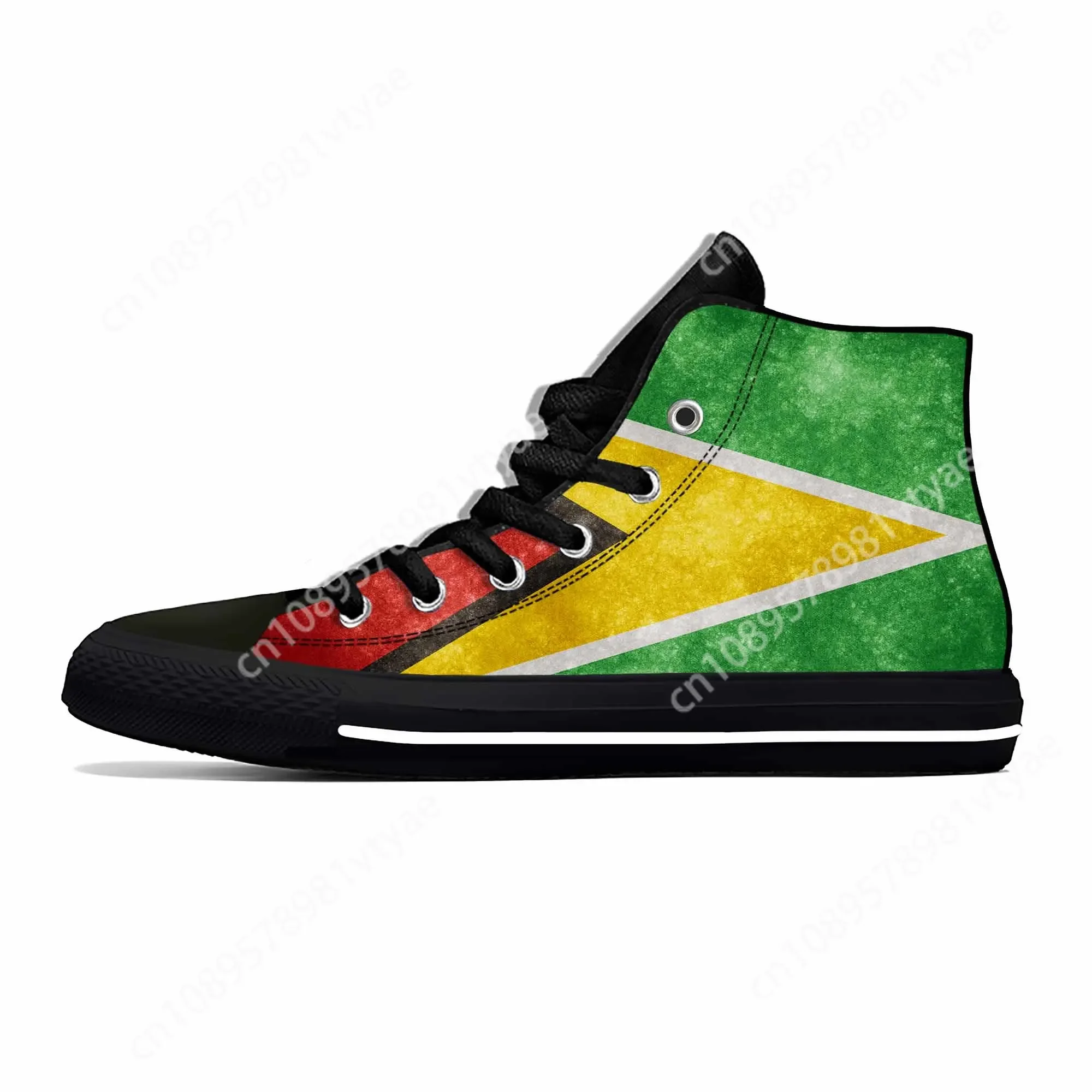 

Hot Guyana Guyanaese Flag Patriotic Pride Fashion Casual Cloth Shoes High Top Comfortable Breathable 3D Print Men Women Sneakers