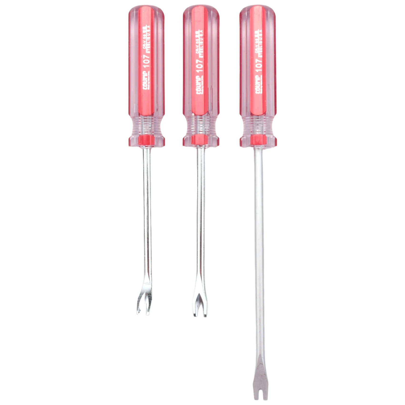 Abjs 3 pçs extratores de unhas enfrentar levantador 3mm v/u ponta prego grampo rebite tack extrator estofamento removedor de grampos ferramenta chave de fenda