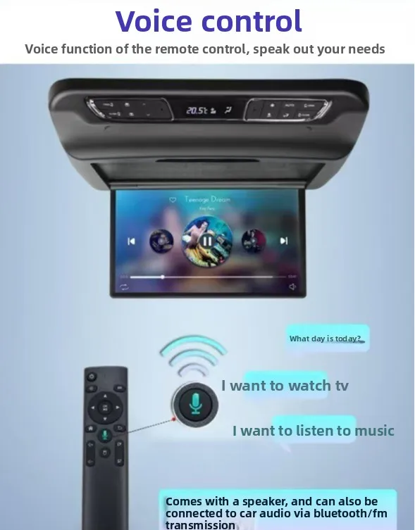 Подходит для коммерческого автомобиля Trumpchi M8 Grandmaster Edition, потолочный ТВ-монитор высокой четкости 15,6/17,3 дюйма