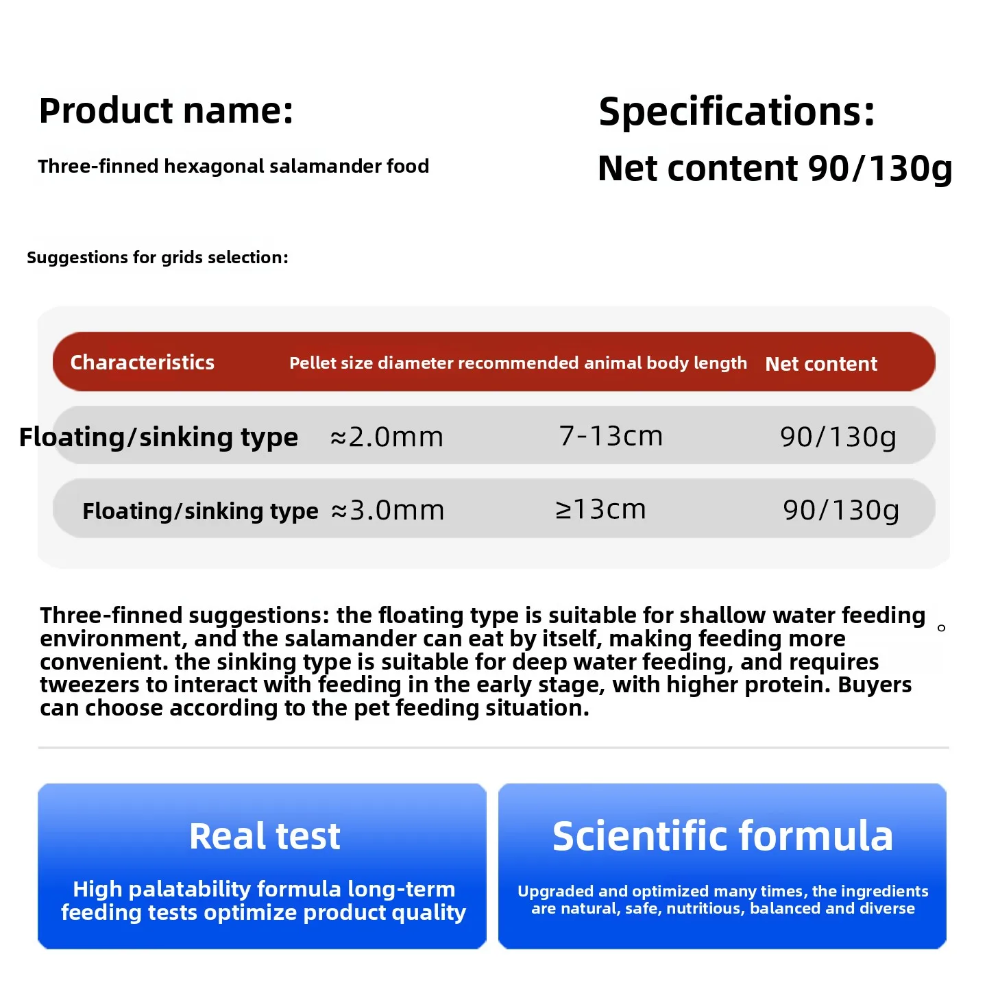 SANKii غرق الكريات الغذائية Axolotl مع ديدان الدم، حمية ناعمة كاملة للنيوتات والسلطات المائية