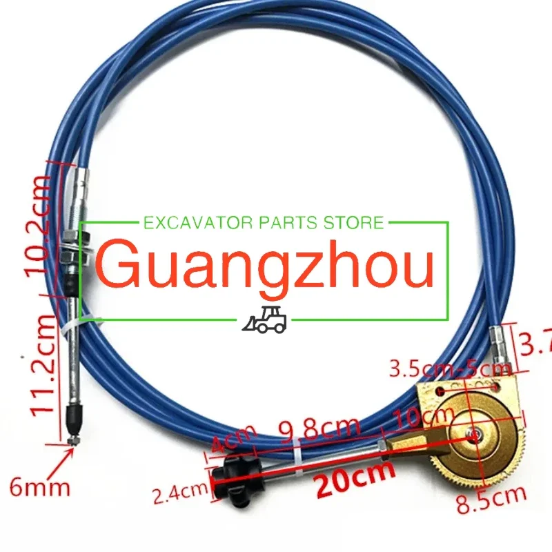 MODIFIED hand throttle cable wire For Hitachi Daewoo Komatsu Kobelco Vlvo MINI DIGGER 6D102 Excavator parts Manual