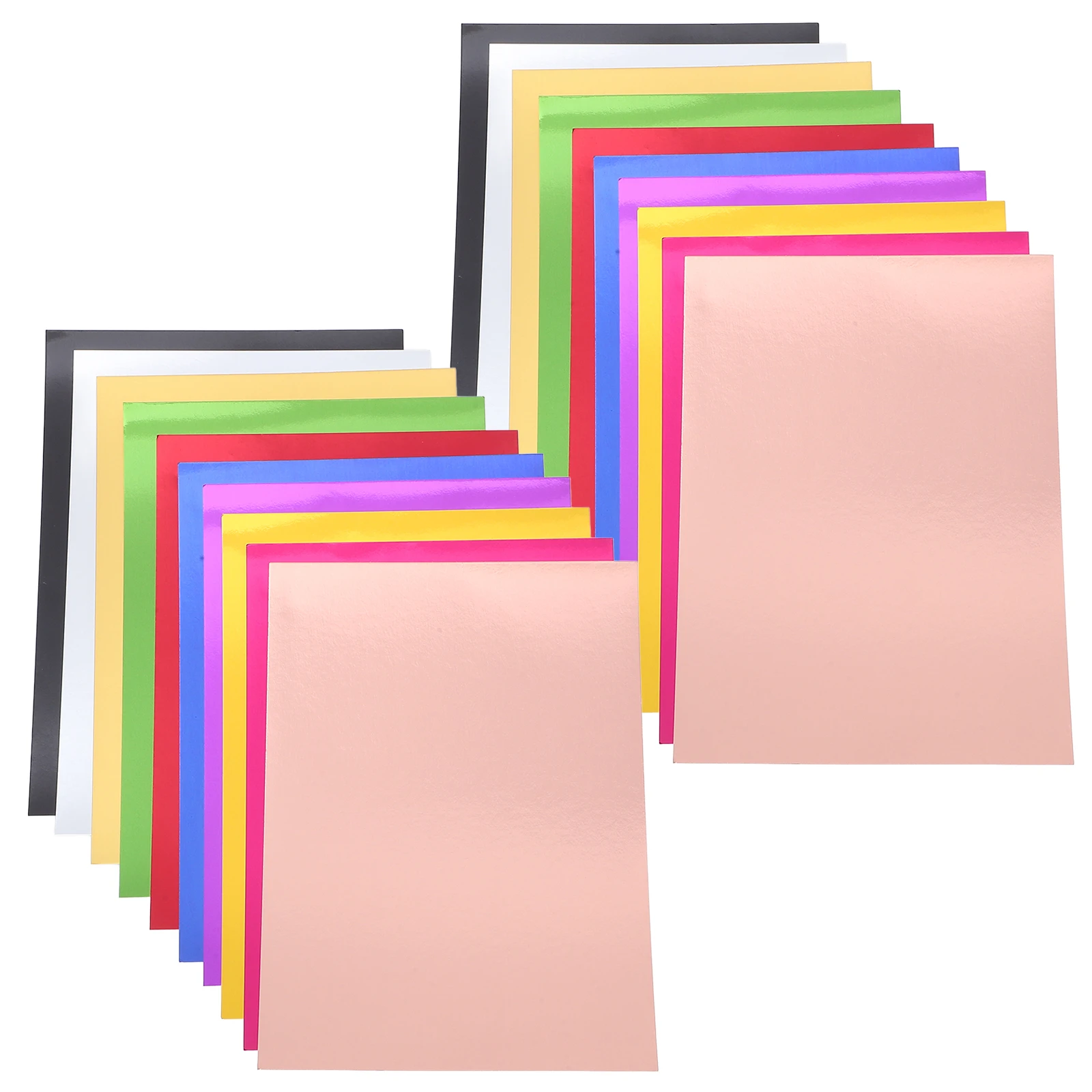 

20 Sheets Metallic Mirror Cardstock Craft Paper Colored Sheets for DIY Handmade Scrapbook Supplies Color DIY Paper Bulk