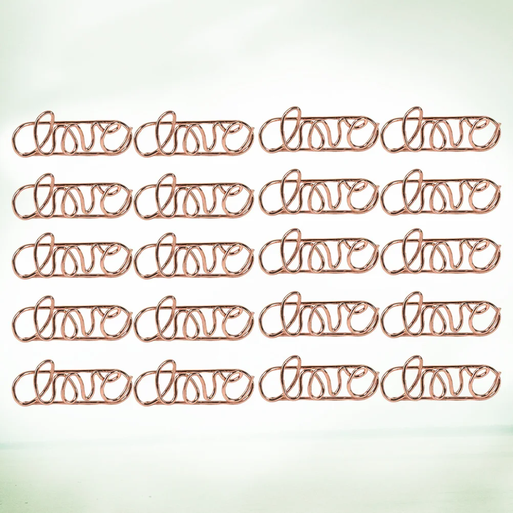 10Pcs Metal Paper Clips Cartoon Shape Rose Gold Mini Binder Clips for Photos Tickets Notes Office School Document Organizer
