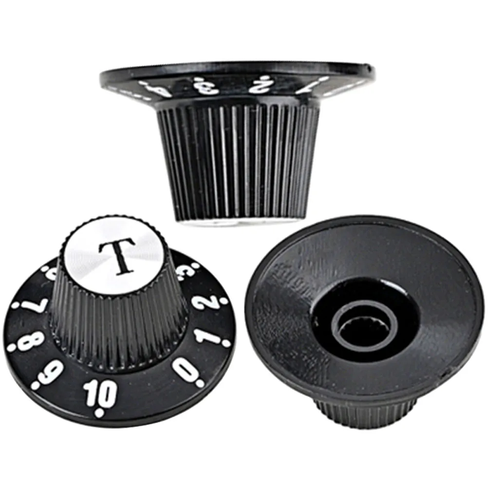

3pcs Guitar Volume Knobs Durable Electric Bass Repair Parts Potentiometer Caps Easy Install Scale Adjust Accessories Musical