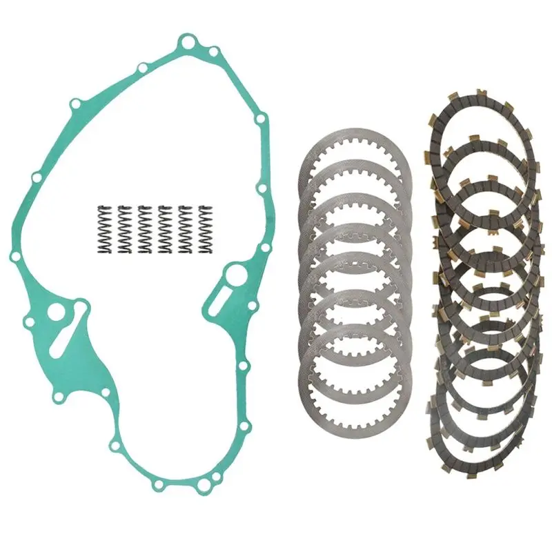 

A95E-For 06-18 Raptor 700 700R Clutch Kit Fiber Friction Discs+Springs+Gasket 5TG-16331-00-00 4X7-16325-00-00