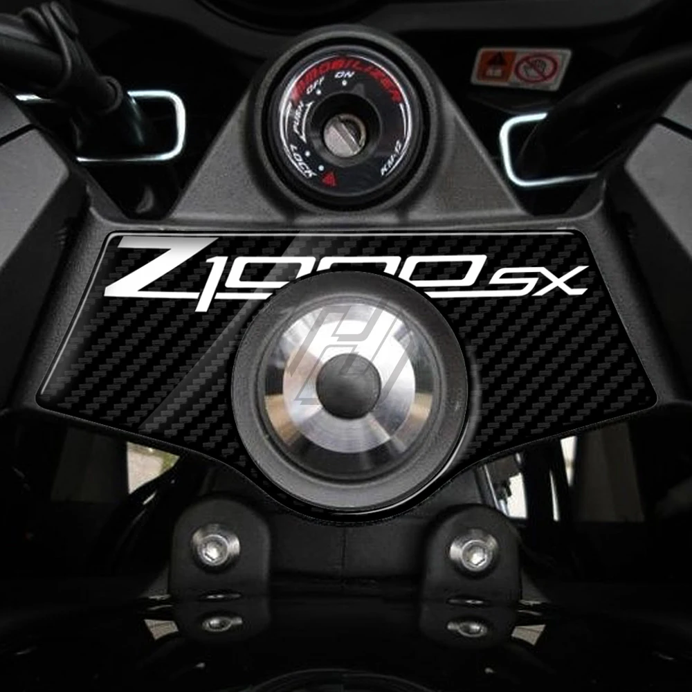 

For Z1000SX 2011-2017 3D Carbon Fiber Triple Tree Yoke Cover Protector Tank Pad