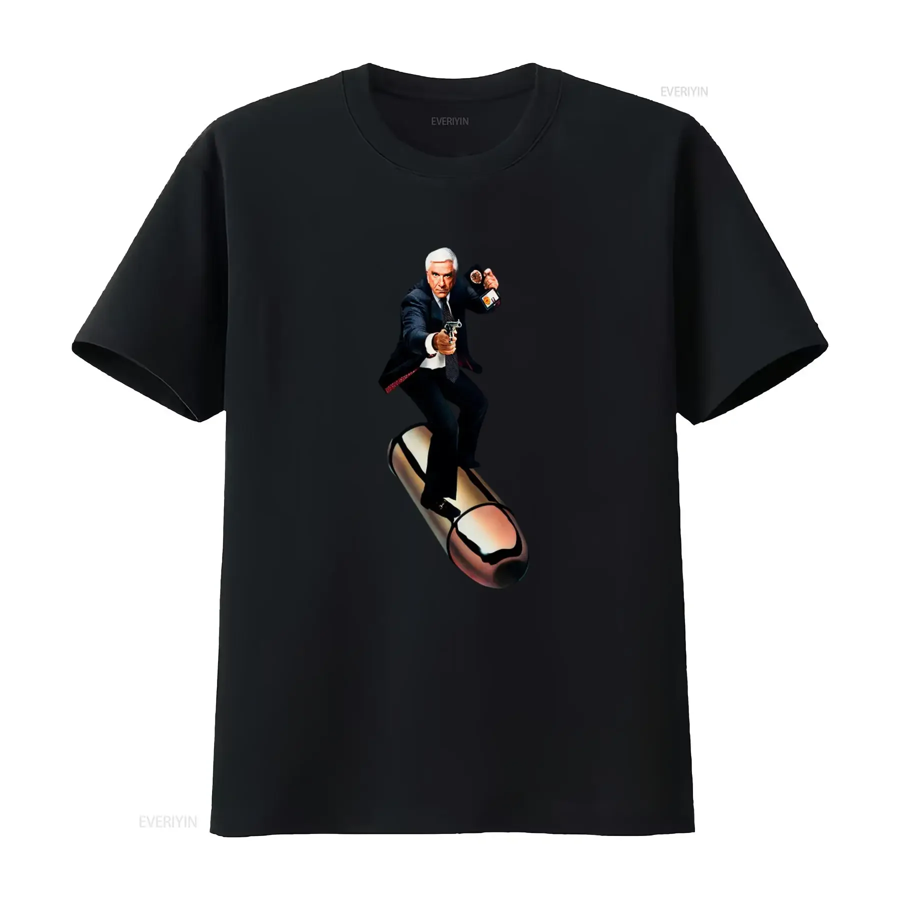 Desnuda Cañn Pistola Leslie Nielsen Culto Movie Camiseta Nuevo Todas las Tallas Retro Estilo vintage Washed Stylish streetwear