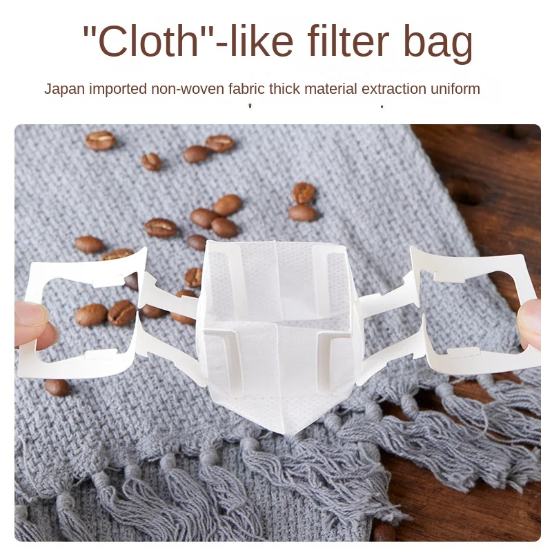 Japanese Hanging Ear Coffee Filter Bag Disposable Hand-brewed Coffee Filter Paper in Box Drip Coffee Inner Bag view 3