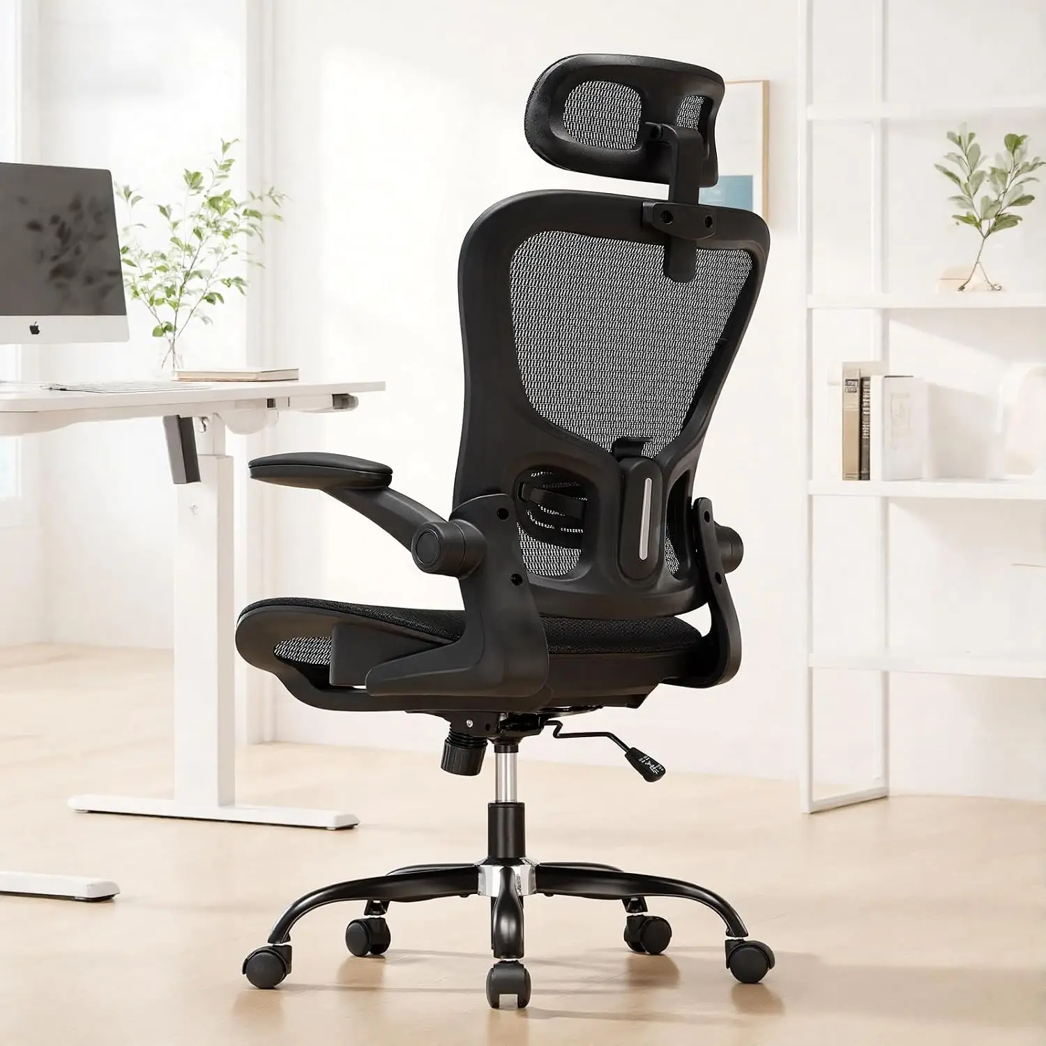 Ergonomic Mesh Office Chair High Back Adjustable Lumbar Support 3D Armrest Headrest Rolling Swivel Task Desk Chair, Customized