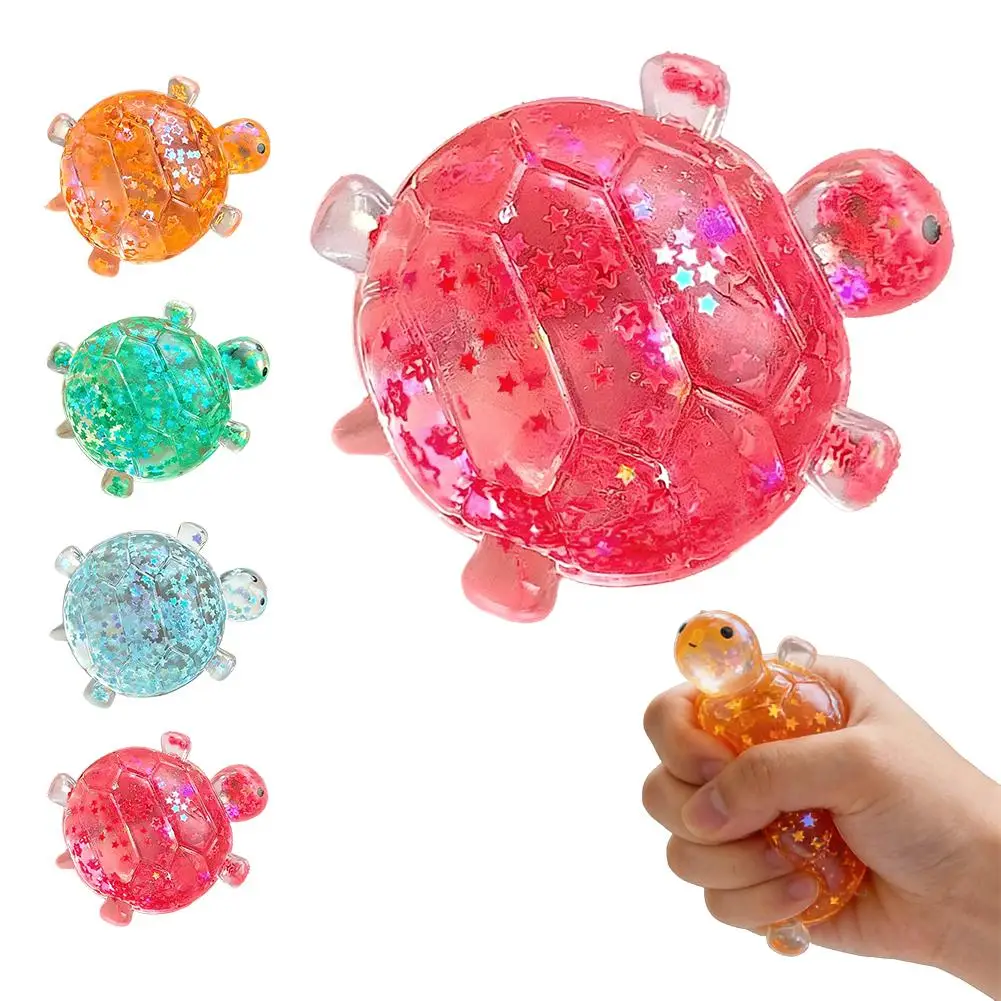 Stressabbauendes Spielzeug Schildkröte TPR Stressball, 7cm Tragbares Niedliches Meeresschildkröten-Spielzeug für Angstlinderung und Konzentration, Mehrfarbig – Detail 18