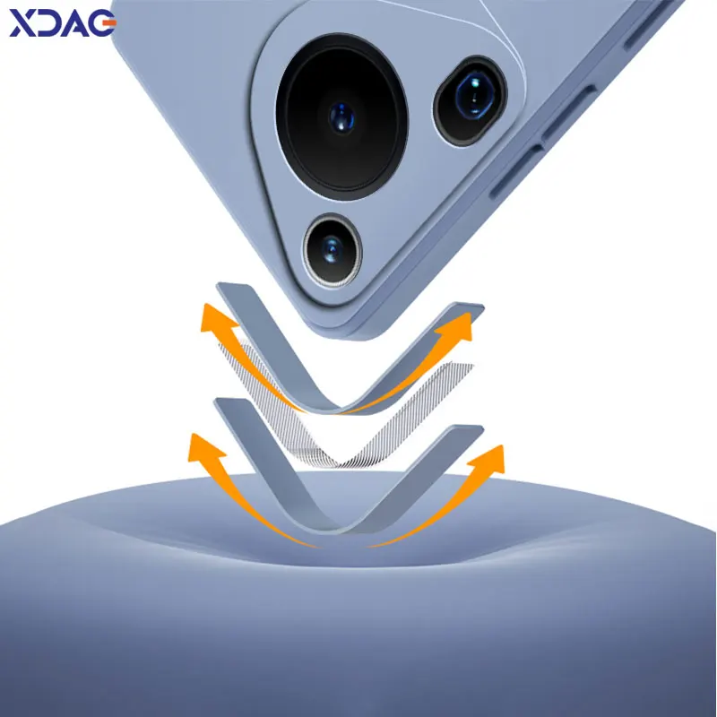 Funda de silicona líquida para móvil, carcasa anticaída impermeable para Huawei Pura 70 Ultra Pura70Ultra Pura70 70 Ultra 5G