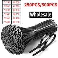500lbs Tensile Nylon Cable Ties 5x200 5x300mm 5x500mm, Heavy Duty UV Resistant Zip Ties for Outdoor Industrial Use
