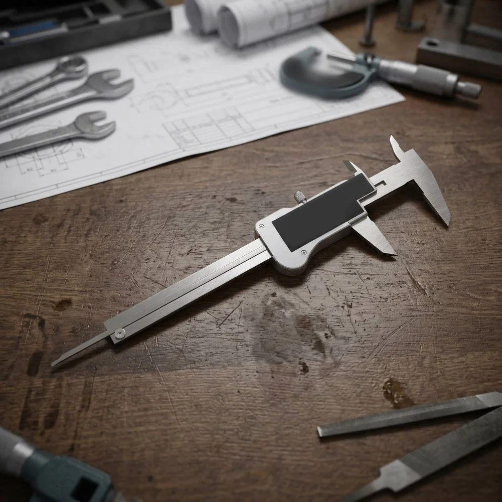 IP67 Waterproof Digital Caliper Stainless Steel Build 0.01mm Large Display for Mechanical Fabrication and Maintenance