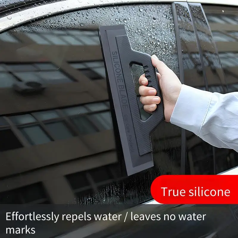 

1pcs Car Wash Wiper Glass Wiiper Seamless Windshield Handle Silicone Scraper Anti Slip Automotive Beauty Film Application Tools