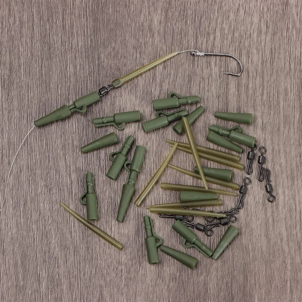 80 قطعة الذيل المطاط مخروط السلامة الرصاص كليب الكارب تلاعب الخشنة الذيل الأكمام التغيير السريع يدور الثقيلة معالجة مكافحة تشابك الأكمام #4