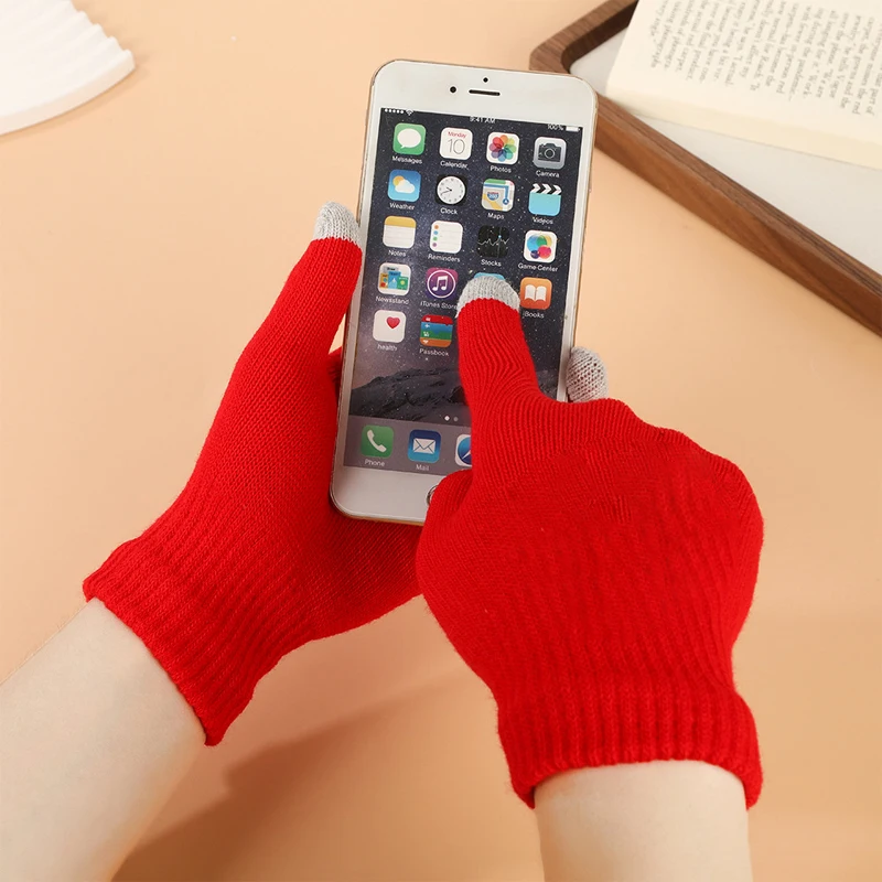 ถุงมือถักลายการ์ตูนพาวพาโทรลสำหรับเด็กชายและเด็กหญิง ถุงมือพิมพ์ลายตัวอักษร ถุงมือไหมพรมแฟชั่นสำหรับเด็ก อุ่นในฤดูหนาว ของขวัญ