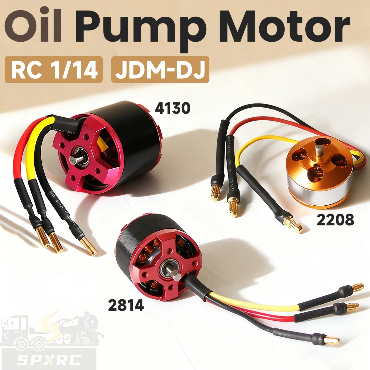 

Oil Pump Motor Travel Motor Metal JDM-DJ For 1/14 Tamiya RC Truck Tractor Loader Bulldozer Excavator Toy Model DIY Parts JDMODEL