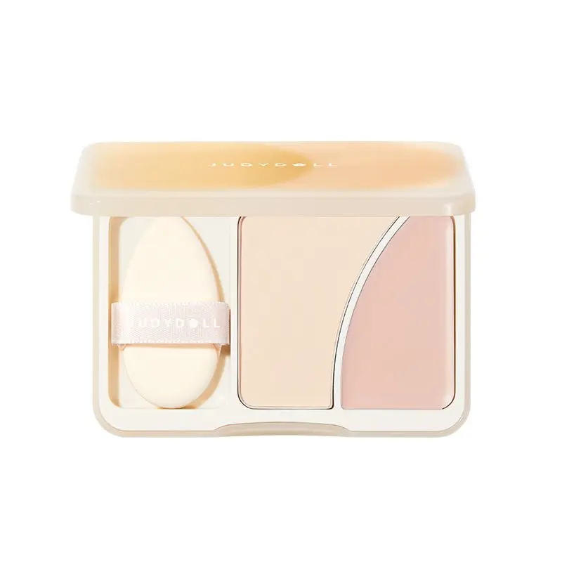 

Judydoll Dual Texture Highlighter Matte Powder / Cream Set 2 Colors to Brighten Face 3D Highlighter Makeup Rare Beauty Cosmetics