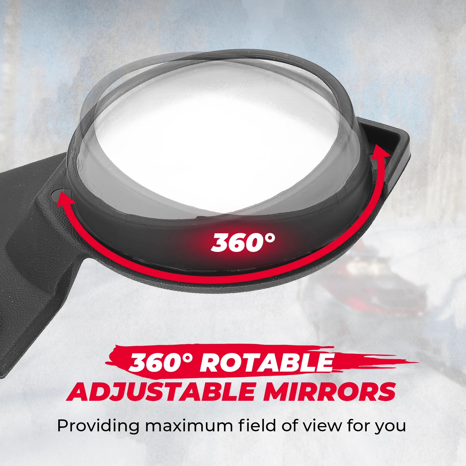 Snowmobile Rearview Mirrors Handguard Mirror Wind Deflector Mount for Ski-Doo REV Gen5 Neo REV Gen4 XS XM XP XR XU #‎860200893 view 4
