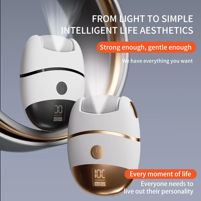 Electric Foot Callues Remover LCD Digital Display Portable Electric Foot Files with 3 Heads Rechargeable Feet File for Foot Care