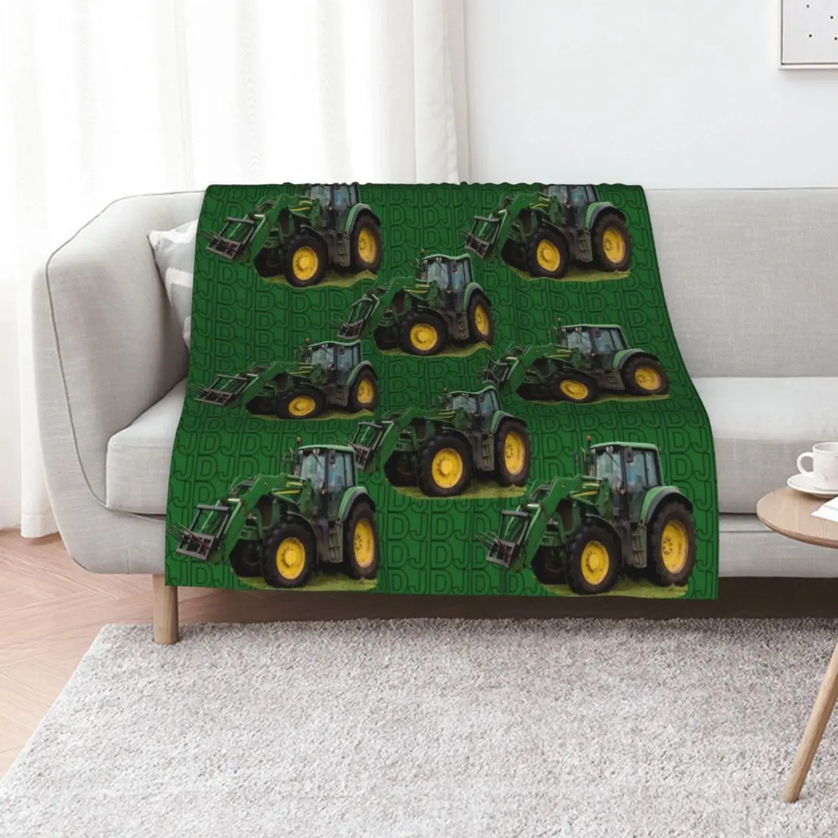Green tractor Throw Blanket bed plaid Moving Summer Beddings Bed Fashionable Sleeping Bag blankets and throws Blankets