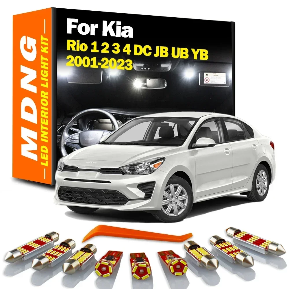 MDNG Canbus For KIA Rio 1 2 3 4 DC JB UB YB 2001-2018 2019 2020 2022 2023 LED Bulb Interior Dome Trunk Light Kit Car Accessories