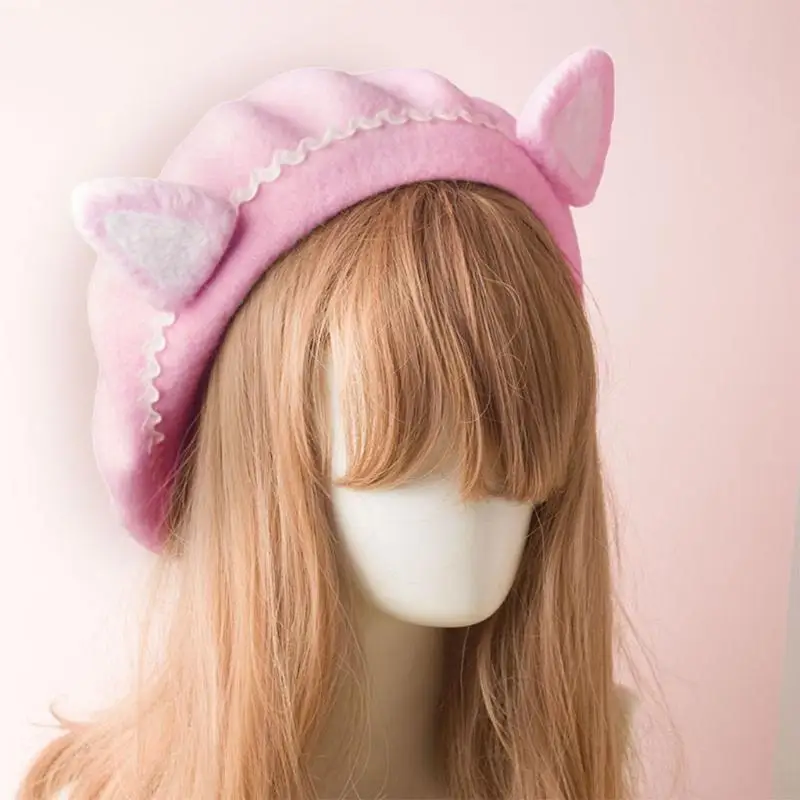 

652f Girls Lace Pink/ White для кошачьи уши