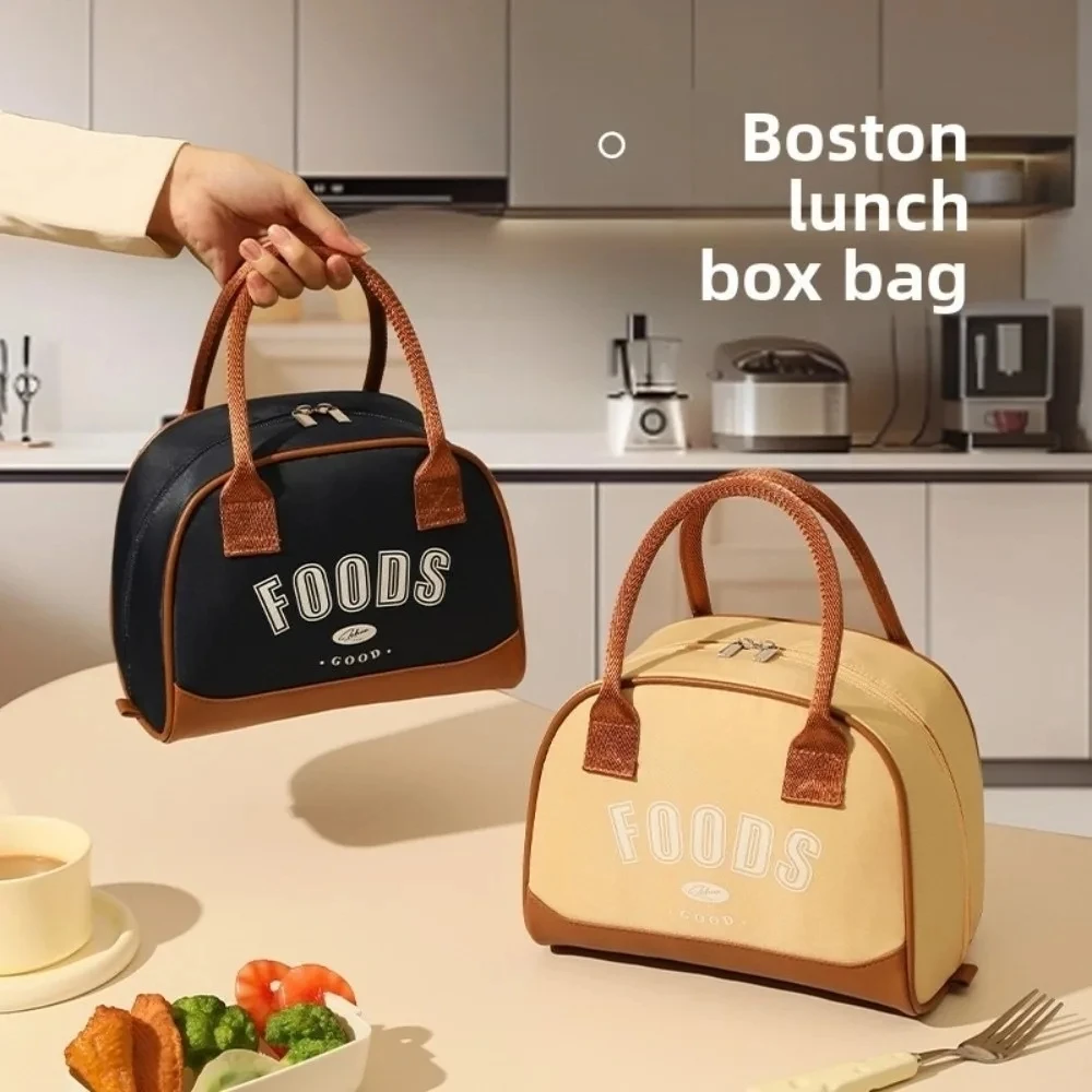 Oxford Cloth Lunch Bag Water-Repellent Portable Lunch Bag Insulated Lunch Bag Food-Safe For Students Daily Shopping Food Storage
