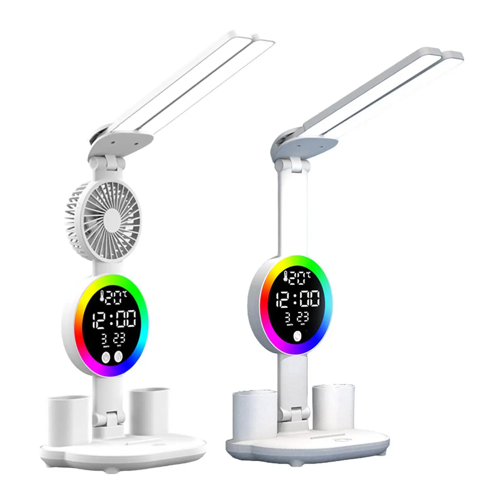 Desk Lamp Reading Lamp Touch Control Dimmable Multifunctional 2 Swing Arm