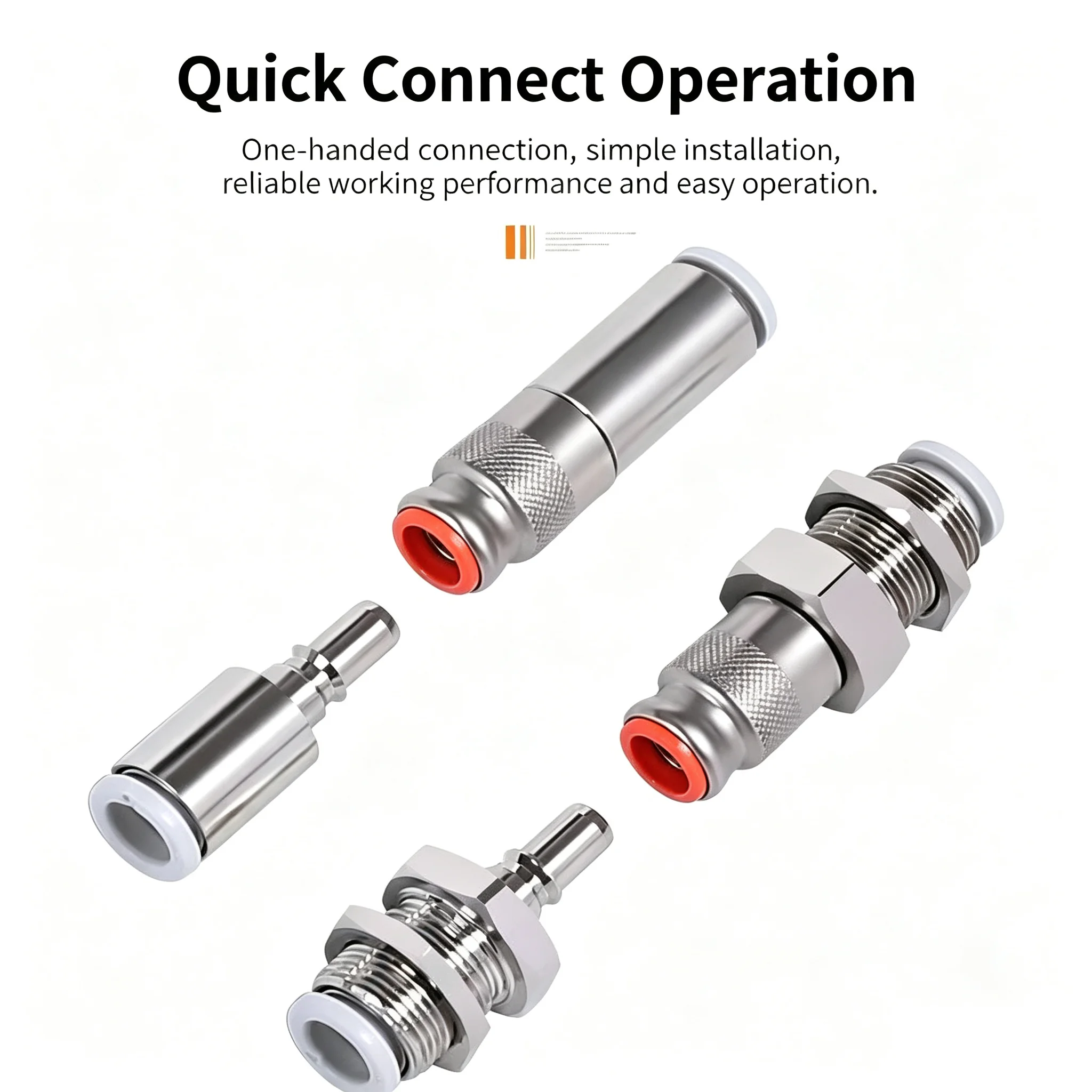 Female KK2P KK2S Pipe Size 04 06 Air Compressor Fitting G1/4 G3/8C-Type Self-Locking Pneumatic Quick Coupling Male