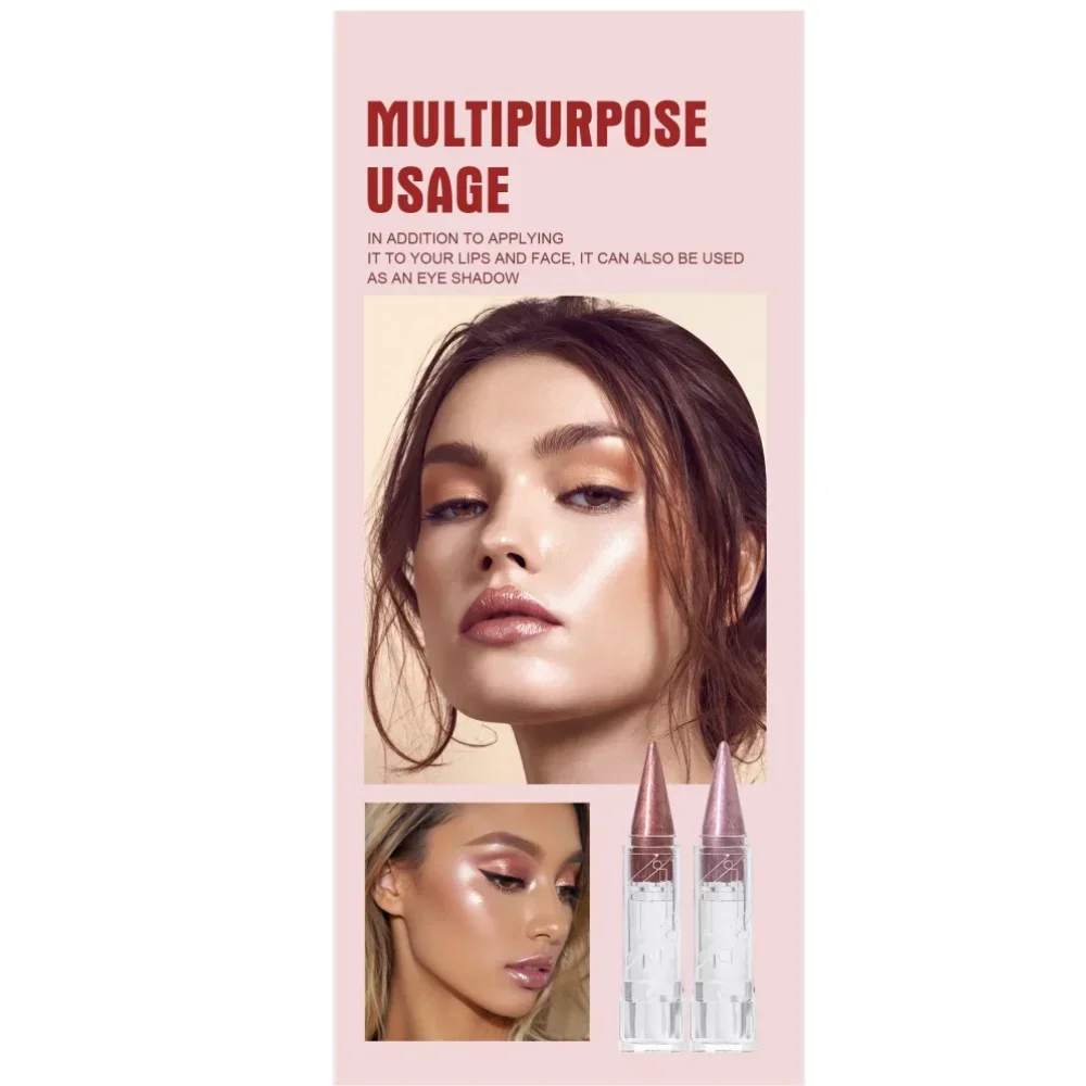 Sam açúcar cristal glitter bálsamo labial de longa duração hidratar à prova dwaterproof água não-pegajoso pérola veludo batom caneta lábio plumping booster