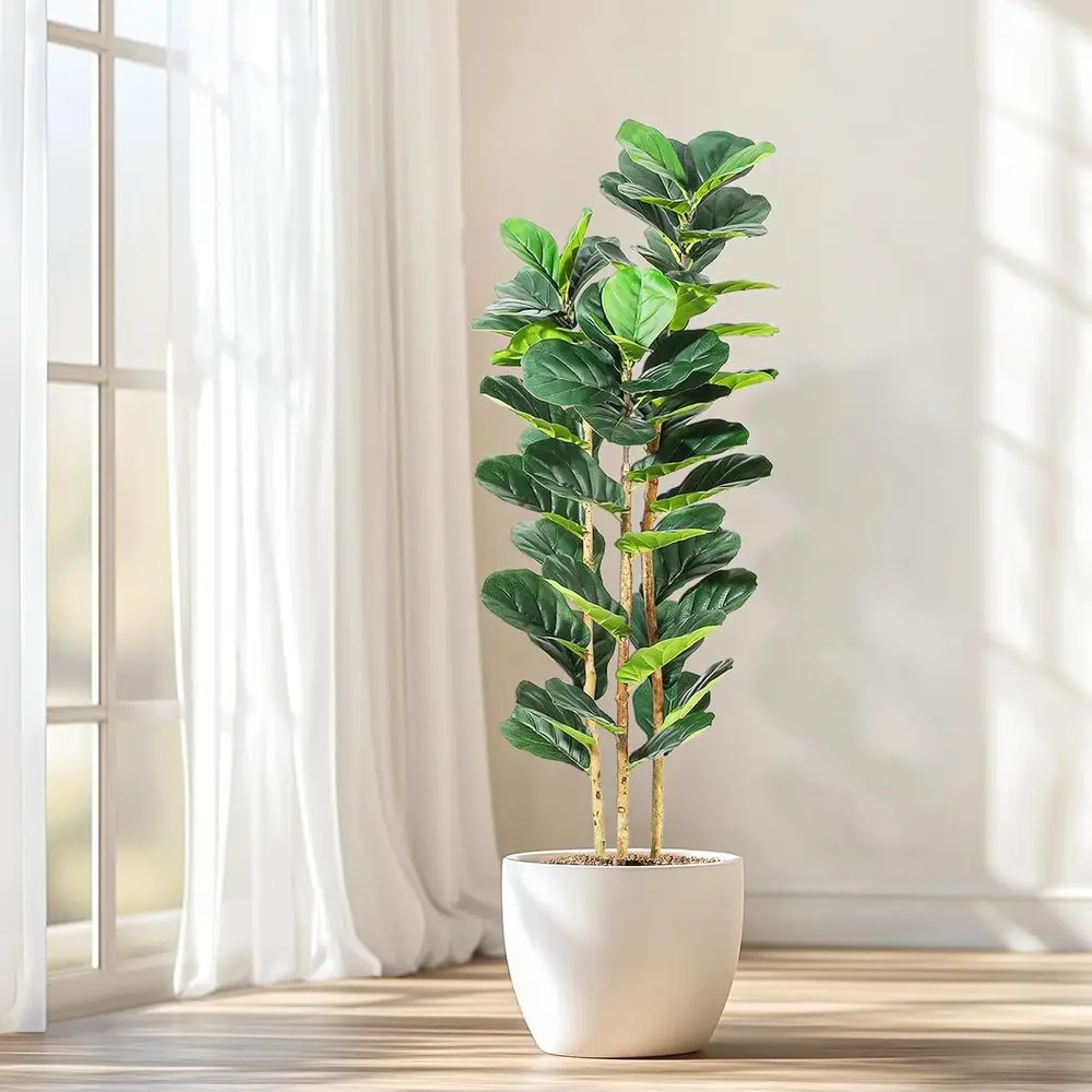 

5ft Tall Artificial Olive Tree with 56 Green Leaves, Suitable for Indoor and Outdoor Home Decor