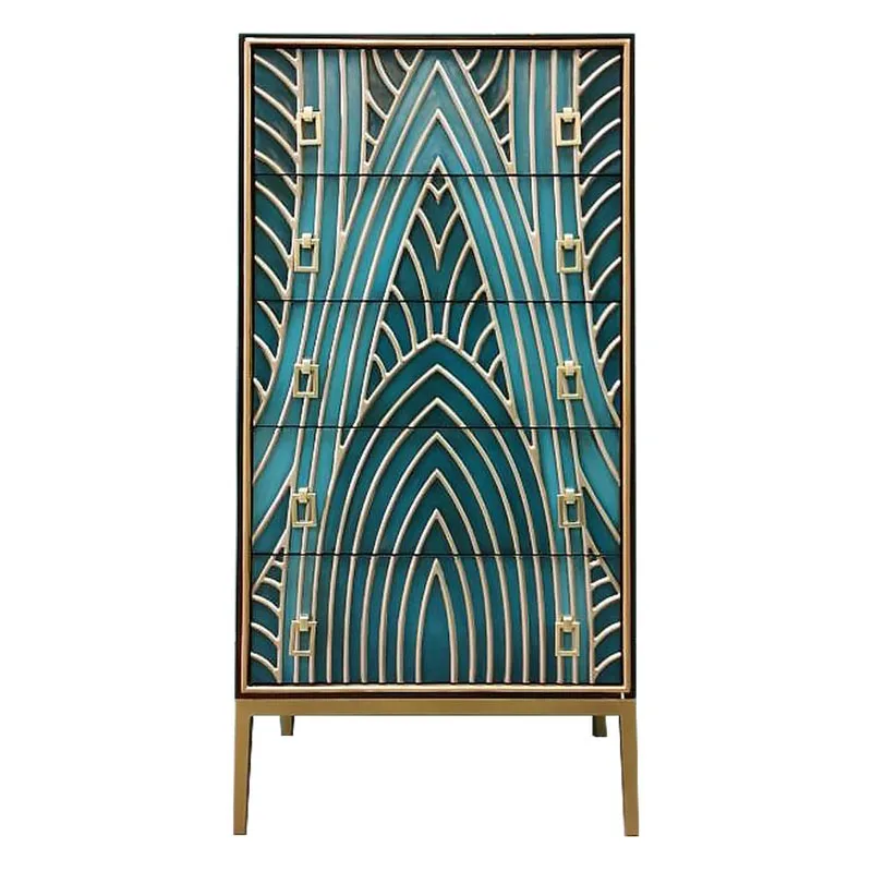 

American solid wood light luxury chest of drawers, retro Italian living room, entryway, storage cabinet