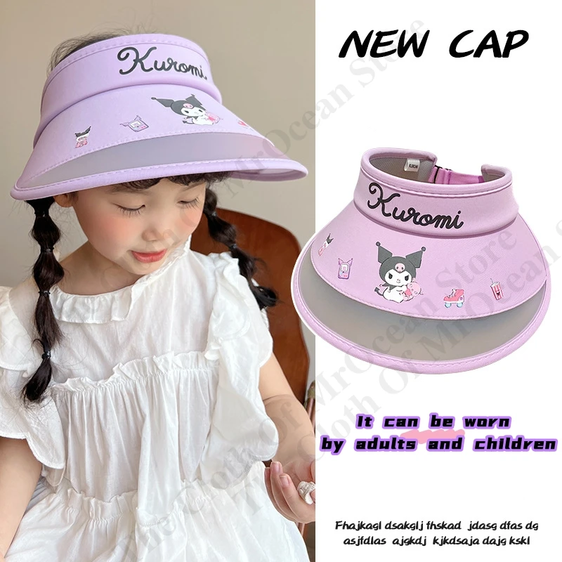 

Cute Sanrios My Melodys Kuromis Empty Hat Boys Girls Spring Summer Sun Hat Children's UV Protection Kids Caps Children Gift