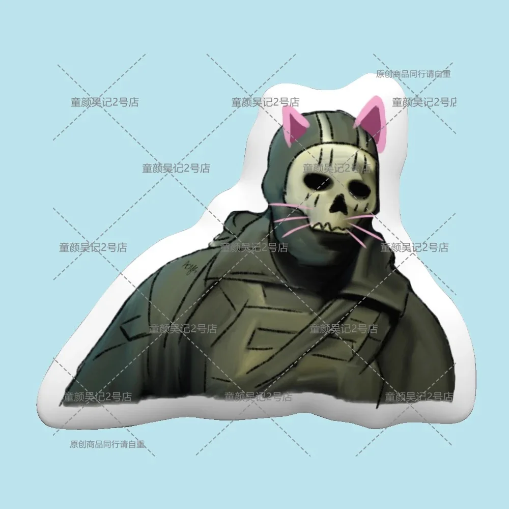 Almohada Call of Duty, muñeca Ghost CODM, muñeca de peluche