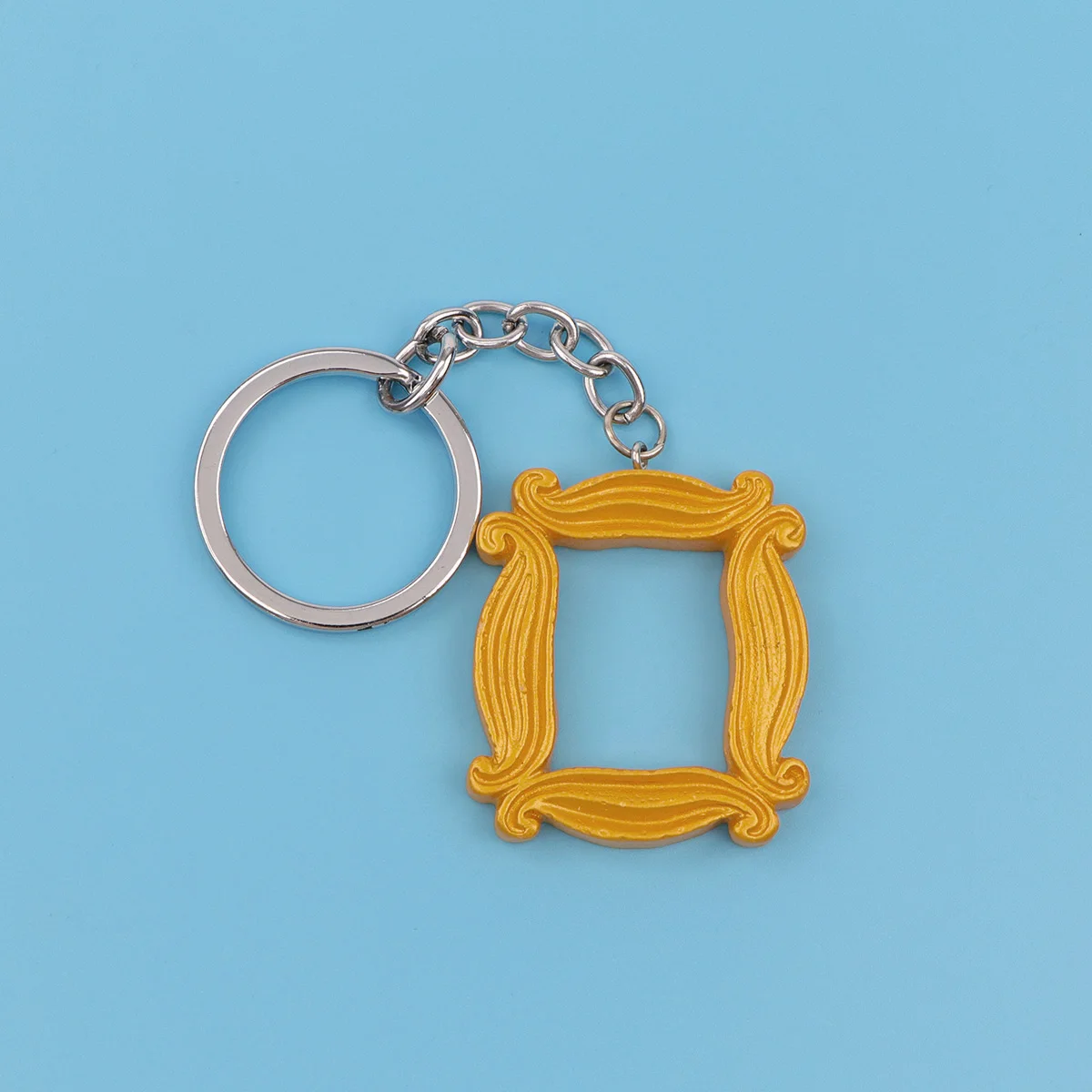

Golden Photo Frame Metal Keychain Cars Key Chain Backpack Men Women Accessories Fashion Keyring Gifts for Friends