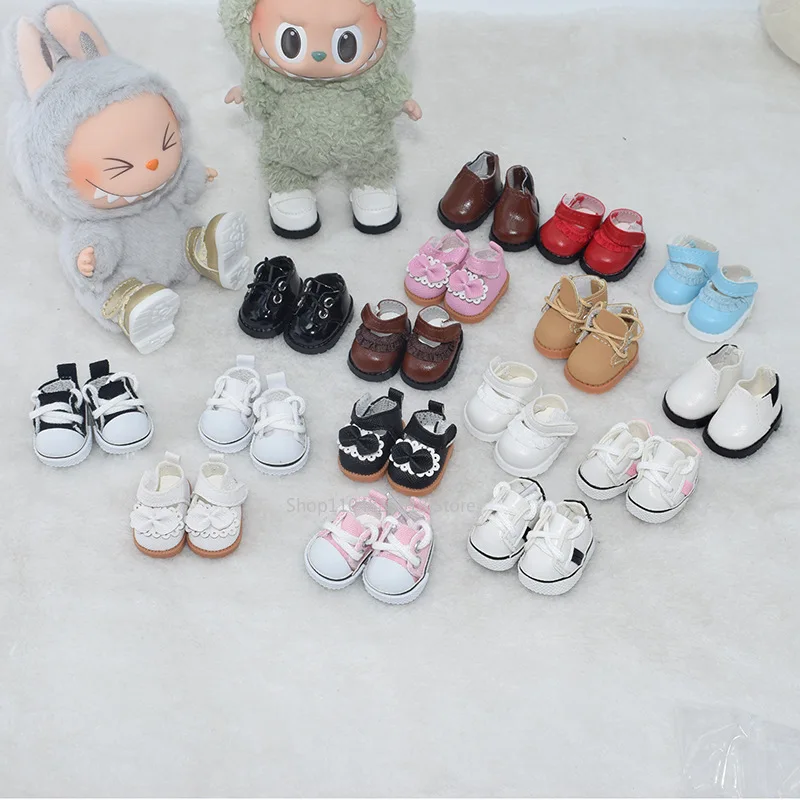 

17cm Cute Labubu Leather Shoes Canvas Shoes Sneakers Princess Shoes Labubu Doll Accessories Labubu Korea Kpop Exo DIY Girls Gift