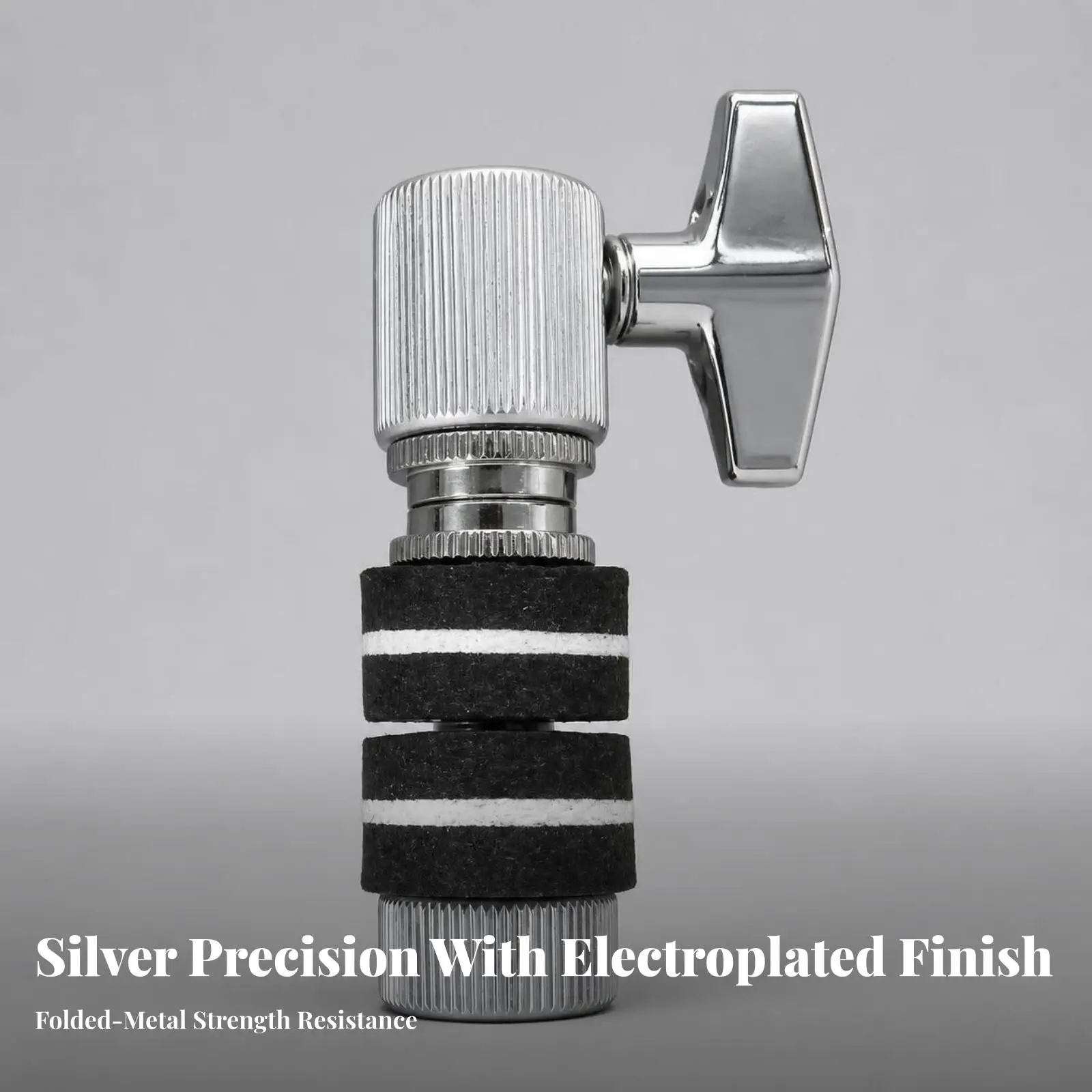 High Hat Clutch for Drum Cymbals with Wing Style Lever Electroplated Metal Construction Cymbal Protector for Percussion Setup