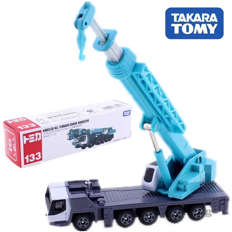 

Tomica Long Type Takara Tomy No.133 Kobelco Вездеходный кран KMG5220 Масштаб 1/113 Строительная машина Литая под давлением металлическая модель игрушки