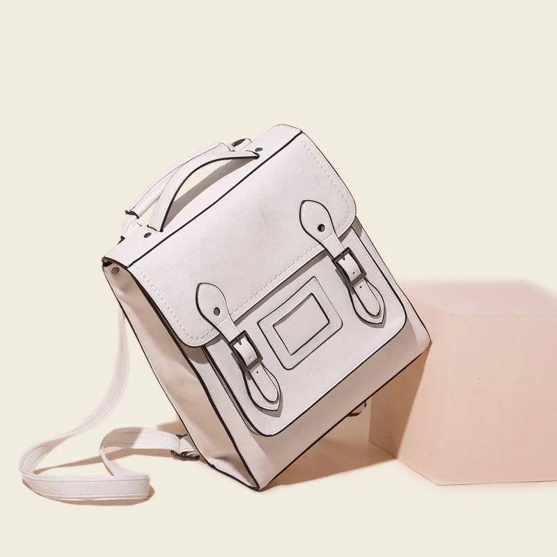 Zaino da donna in vera pelle Vintage in pelle bovina stile Preppy borsa da scuola per ragazze borse a tracolla da donna di grande capacità 2766